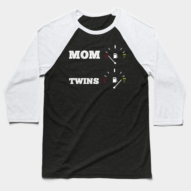 Funny mom mother twins baby family gift idea Baseball T-Shirt by Flipodesigner